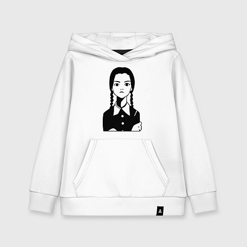 Детская толстовка-худи Wednesday Addams / Белый – фото 1