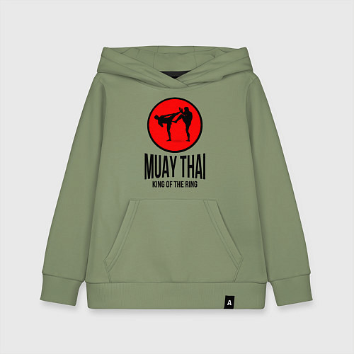 Детская толстовка-худи Muay thai fighters / Авокадо – фото 1