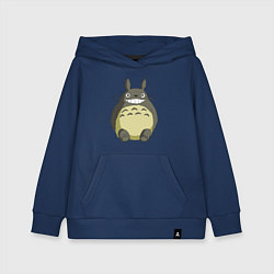 Толстовка детская хлопковая Тоторо, цвет: тёмно-синий