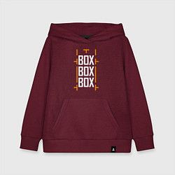 Толстовка детская хлопковая Box box box, цвет: меланж-бордовый