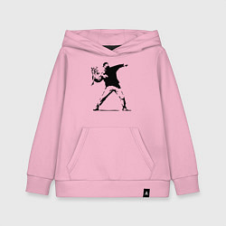 Толстовка детская хлопковая Banksy, цвет: светло-розовый