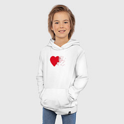 Толстовка детская хлопковая Сердце, цвет: белый — фото 2