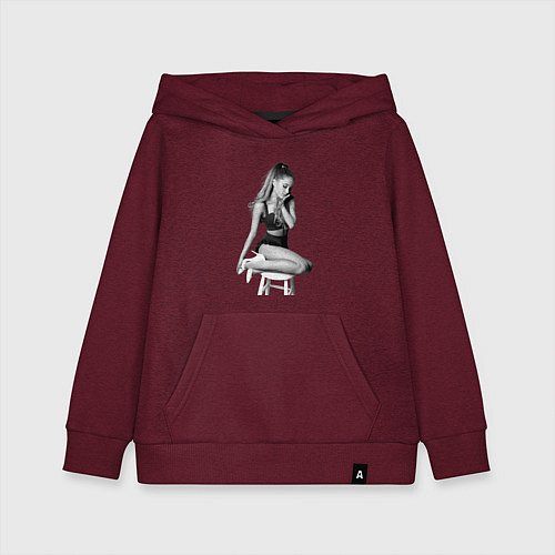 Детская толстовка-худи ARIANA GRANDE / Меланж-бордовый – фото 1