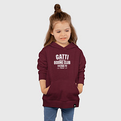 Толстовка детская хлопковая Gatti Boxing Club, цвет: меланж-бордовый — фото 2