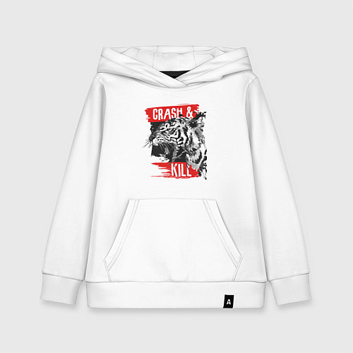 Детская толстовка-худи Crash & Kill / Белый – фото 1