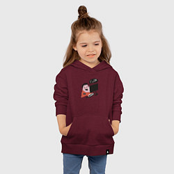 Толстовка детская хлопковая Кодер дедлайн, цвет: меланж-бордовый — фото 2