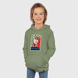 Толстовка детская хлопковая Джорно Джованна, цвет: авокадо — фото 2
