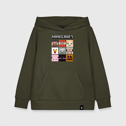 Детская толстовка-худи MINECRAFT / Хаки – фото 1