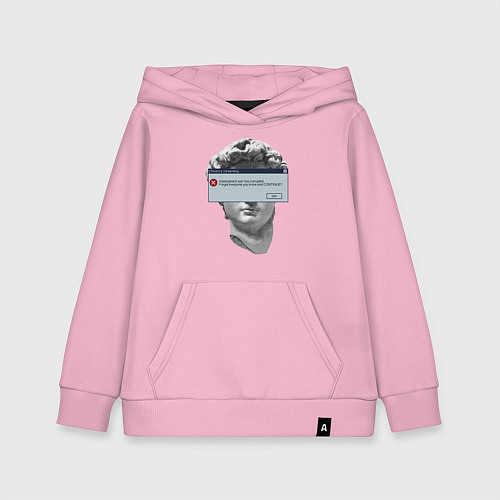 Детская толстовка-худи Ошибка / Светло-розовый – фото 1