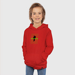 Толстовка детская хлопковая BILLIE EILISH logo, цвет: красный — фото 2