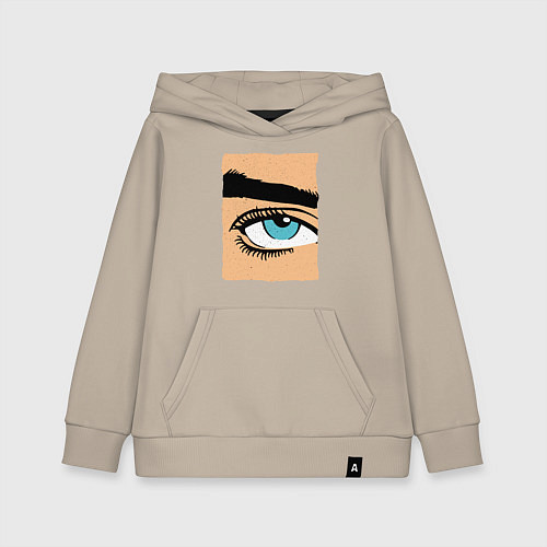 Детская толстовка-худи Billie Eilish взгляд / Миндальный – фото 1