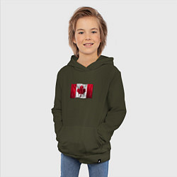 Толстовка детская хлопковая Канада, цвет: хаки — фото 2