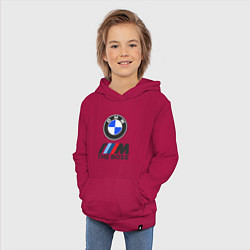 Толстовка детская хлопковая BMW BOSS, цвет: маджента — фото 2