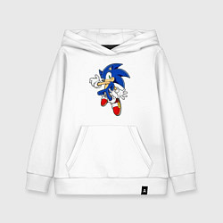 Толстовка детская хлопковая Sonic, цвет: белый
