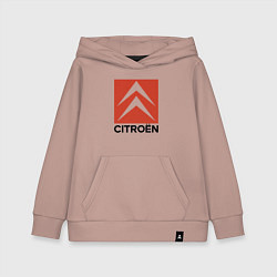 Толстовка детская хлопковая CITROEN, цвет: пыльно-розовый