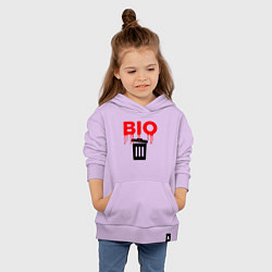 Толстовка детская хлопковая BIO, цвет: лаванда — фото 2