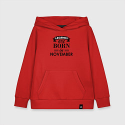Детская толстовка-худи Legends are born in November