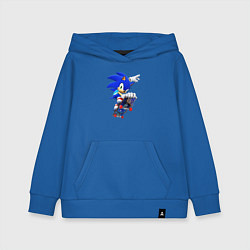 Толстовка детская хлопковая SONIC, цвет: синий