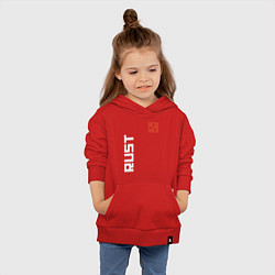 Толстовка детская хлопковая RUST, цвет: красный — фото 2