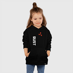 Толстовка детская хлопковая RUST, цвет: черный — фото 2