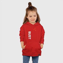 Толстовка детская хлопковая RUST, цвет: красный — фото 2