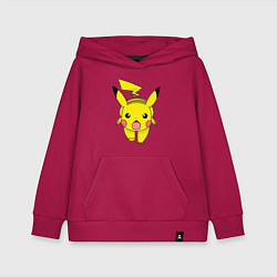 Толстовка детская хлопковая ПикачуПикачу, цвет: маджента