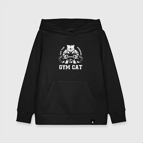 Детская толстовка-худи GYM Cat / Черный – фото 1
