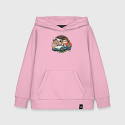 Толстовка детская хлопковая Back to the Future, цвет: светло-розовый