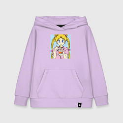 Толстовка детская хлопковая Sailor Moon Usagi Tsukino, цвет: лаванда