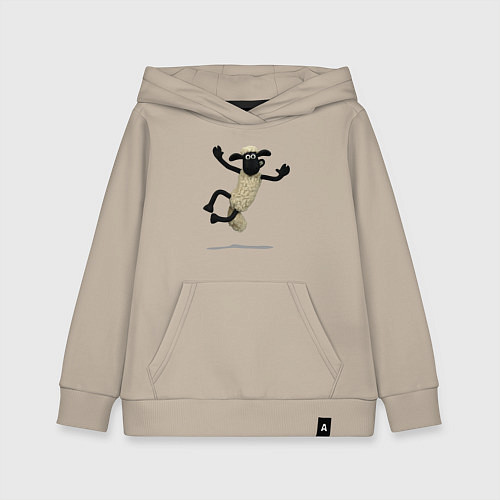 Детская толстовка-худи Барашек Шон / Миндальный – фото 1