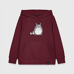 Толстовка детская хлопковая Тоторо, цвет: меланж-бордовый