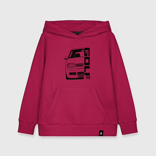 Детская толстовка-худи Volkswagen Golf Z / Маджента – фото 1