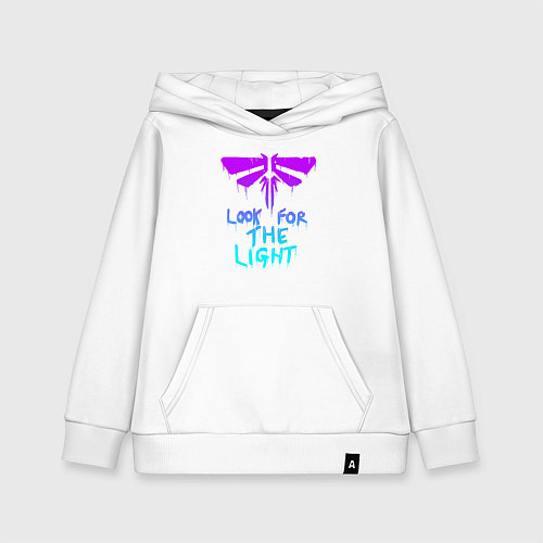 Детская толстовка-худи ЦИКАДЫ LOOK FOR THE LIGHT / Белый – фото 1