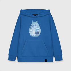 Толстовка детская хлопковая Тоторо Миядзаки, цвет: синий
