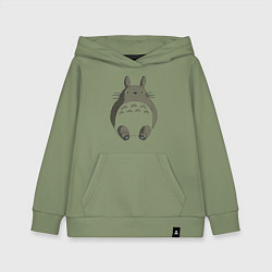 Толстовка детская хлопковая Тоторо с прозрачным пузиком, цвет: авокадо