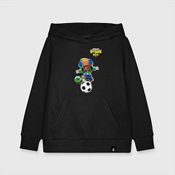 Толстовка детская хлопковая Brawl STARS футбол, цвет: черный