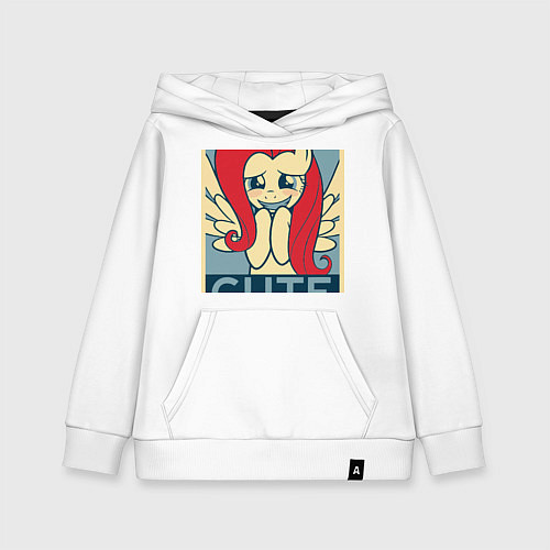 Детская толстовка-худи Fluttershy cute / Белый – фото 1