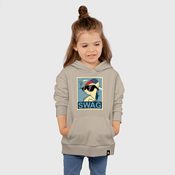 Толстовка детская хлопковая Rainbow Dash swag, цвет: миндальный — фото 2