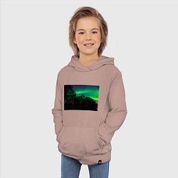 Толстовка детская хлопковая Северное сияние, цвет: пыльно-розовый — фото 2