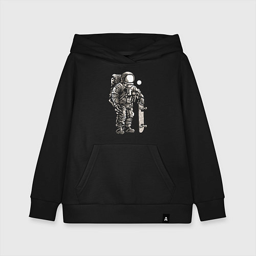 Детская толстовка-худи Space skateboarding / Черный – фото 1