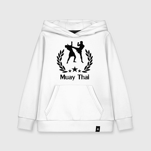 Детская толстовка-худи Muay Thai: High Kick / Белый – фото 1