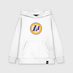 Толстовка детская хлопковая LA Lakers, цвет: белый