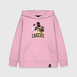 Толстовка детская хлопковая LeBron - Lakers, цвет: светло-розовый