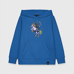 Толстовка детская хлопковая Смерть на единороге, цвет: синий