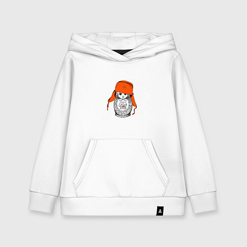 Детская толстовка-худи Родина Россия / Белый – фото 1