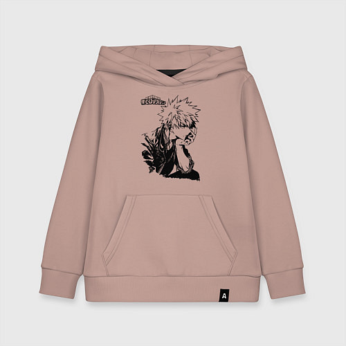 Детская толстовка-худи Моя геройская академия / Пыльно-розовый – фото 1