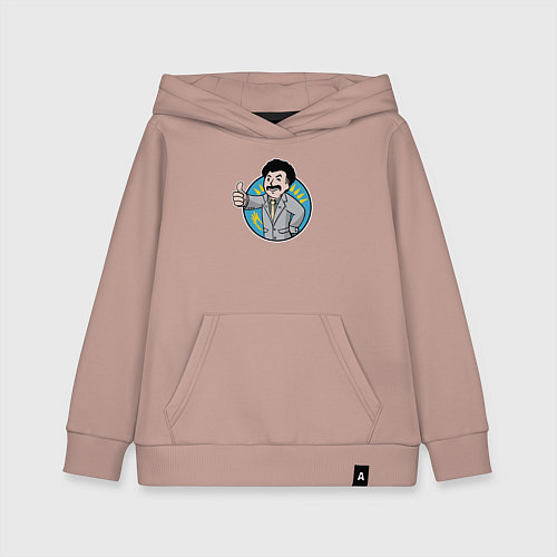 Детская толстовка-худи Борат Fallout Boy / Пыльно-розовый – фото 1