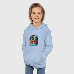 Толстовка детская хлопковая Рождественский мопс, цвет: мягкое небо — фото 2