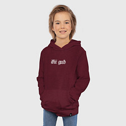 Толстовка детская хлопковая Git gud, цвет: меланж-бордовый — фото 2