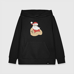 Толстовка детская хлопковая Santa Claus, цвет: черный